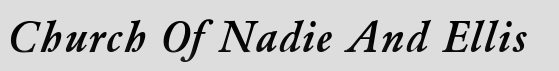 Church Of Nadie And Ellis. CONAE. Click here to change the banners colors.